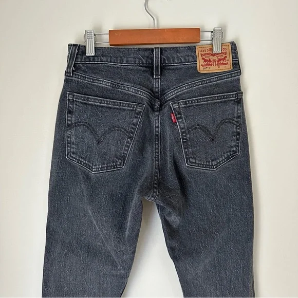 Levi’s 501 Skinny Faded Black Jeans Size 25 - Picture 4 of 10